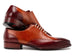 Paul Parkman Goodyear Welted Wingtip Oxfords Bordeaux & Camel (ID#081-RDT)