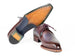 Paul Parkman Goodyear Welted Derby Shoes Ice Blue & Bordeaux (ID#468G61)