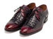 Paul Parkman Men's Black & Purple Crocodile Textured Leather Derby Shoes (ID#1438BPR)