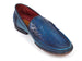 Paul Parkman Men's Blue Genuine Ostrich Opanka Stitched Moccasins (ID#YL94OPK)