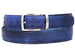 PAUL PARKMAN Men's Blue Genuine Ostrich Belt (ID#B04-BLU)