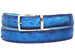 PAUL PARKMAN Men's Ocean Blue Genuine Ostrich Belt (ID#B04-OCEAN)