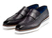 Paul Parkman Men's Smart Casual Gray Leather Loafers (ID#183-GRY)
