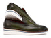 Paul Parkman Men's Smart Casual Perforated Leather Loafers Green (ID#186-PR-GRN)