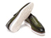 Paul Parkman Men's Smart Casual Perforated Leather Loafers Green (ID#186-PR-GRN)