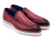 Paul Parkman Men's Smart Casual Perforated Leather Loafers Purple (ID#186-PR-PUR)