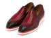 Paul Parkman Men's Smart Casual Bordeaux Woven Leather Loafers (ID#186-WN-BRD)