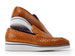 Paul Parkman Men's Smart Casual Light Brown Woven Leather Loafers (ID#186-WN-CML)
