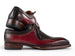 Paul Parkman Men's Hand-Welted Green & Brown Leather Derby Shoes (ID#326Y27)