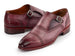 Paul Parkman Men's Cap Toe Monkstrap Shoes Burgundy (ID#65BUR28)