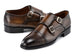 Paul Parkman Men's Goodyear Welted Double Monkstrap Shoes Green (ID#9468-GRN)