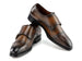 Paul Parkman Men's Goodyear Welted Double Monkstrap Shoes Green (ID#9468-GRN)