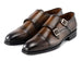 Paul Parkman Men's Goodyear Welted Double Monkstrap Shoes Green (ID#9468-GRN)