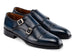Paul Parkman Men's Goodyear Welted Double Monkstrap Shoes Navy (ID#9468-NVY)