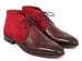 Paul Parkman Men's Chukka Boots Bordeaux Suede & Leather (ID#CK51-BRD)