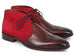 Paul Parkman Men's Chukka Boots Bordeaux Suede & Leather (ID#CK51-BRD)