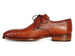 Paul Parkman Men's Tobacco Color Genuine Ostrich Leather Upper Derby Shoes (ID#33B76-TAB)