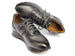 Paul Parkman Men's Gray & Black Patina Sneakers (ID#LP207GRY)
