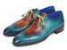 Paul Parkman Genuine Ostrich Leg & Calfskin Derby Shoes (ID#788GY74)