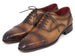 Paul Parkman Men's Genuine Ostrich Captoe Oxfords Camel Color (ID#24XS-CML)