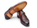Paul Parkman Men's Genuine Ostrich Skin Monkstrap Shoes Brown (ID#91BRW68)