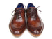 Paul Parkman Men's Side Handsewn Split-toe Brown Oxfords (ID#054-BRW)