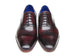 Paul Parkman Men's Captoe Oxfords Black Purple Shoes (ID#074-PURP-BLK)