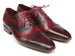 Paul Parkman Men's Side Handsewn Captoe Oxfords - Red / Bordeaux Leather Upper and Leather Sole (ID#5032-BRD)