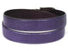 PAUL PARKMAN Men's Crocodile Embossed Calfskin Leather Belt Hand-Painted Purple (ID#B02-PURP)