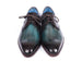 Paul Parkman Turquoise & Brown Medallion Toe Derby Shoes (ID#6584-TRQ)
