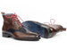 Paul Parkman Wingtip Ankle Boots Dual Tone Brown & Blue (ID#777-BRW-BLU)