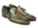 Paul Parkman Men's Tassel Loafers Olive & Green Patina (ID#WL667-OLV)