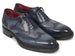 Paul Parkman Men's Triple Leather Sole Wingtip Oxfords Blue (ID#027-TRP-BLU)
