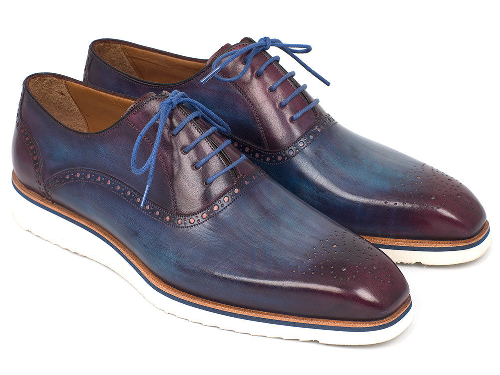 Paul Parkman Smart Casual Shoes For Men Blue & Purple (ID#184SNK-BLU)