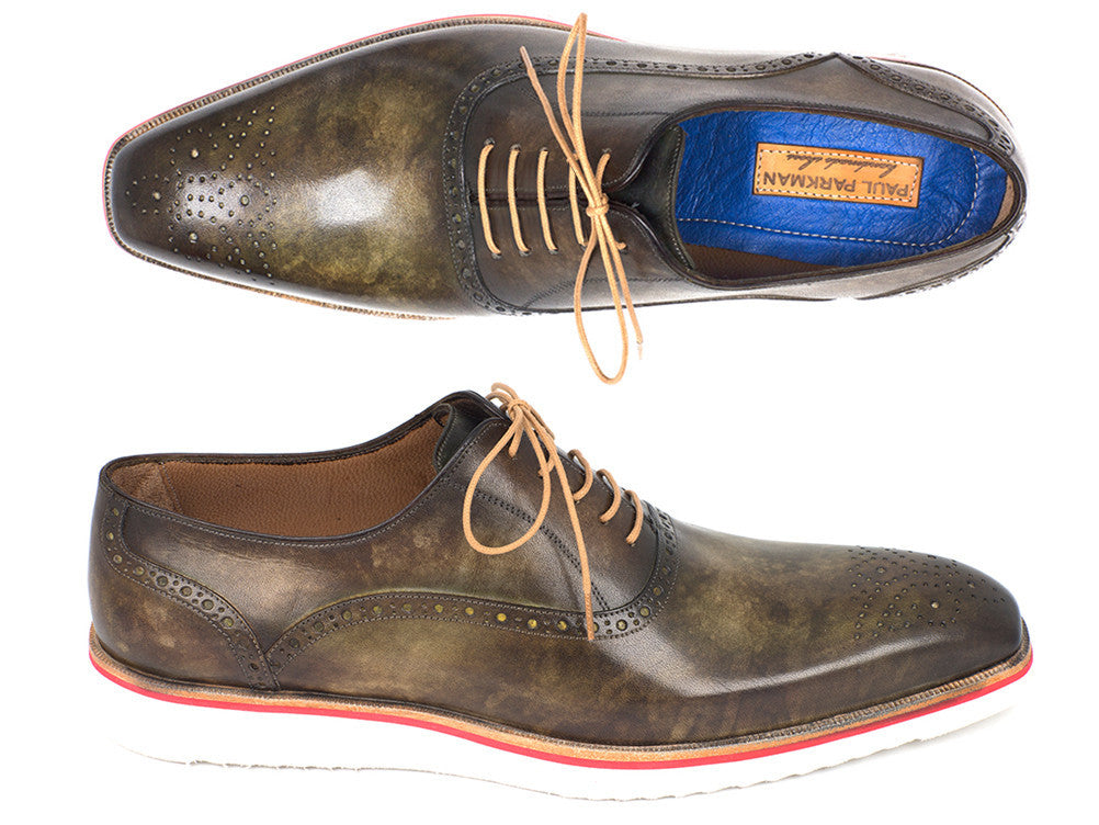 Paul Parkman Smart Casual Shoes For Men Army Green (ID#184SNK-GRN)