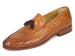 Paul Parkman Woven Leather Tassel Loafers Camel Colour  (ID#WVN44-CML)