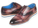 Paul Parkman Men's Smart Casual Oxfords Purple Leather (ID#185-PRP-LTH)