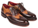 Paul Parkman Wingtip Oxfords Goodyear Welted Brown & Beige (ID#027-BJBRW)
