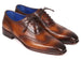 Paul Parkman Men's Handmade Wingtip Oxfords Brown (ID#711W03)
