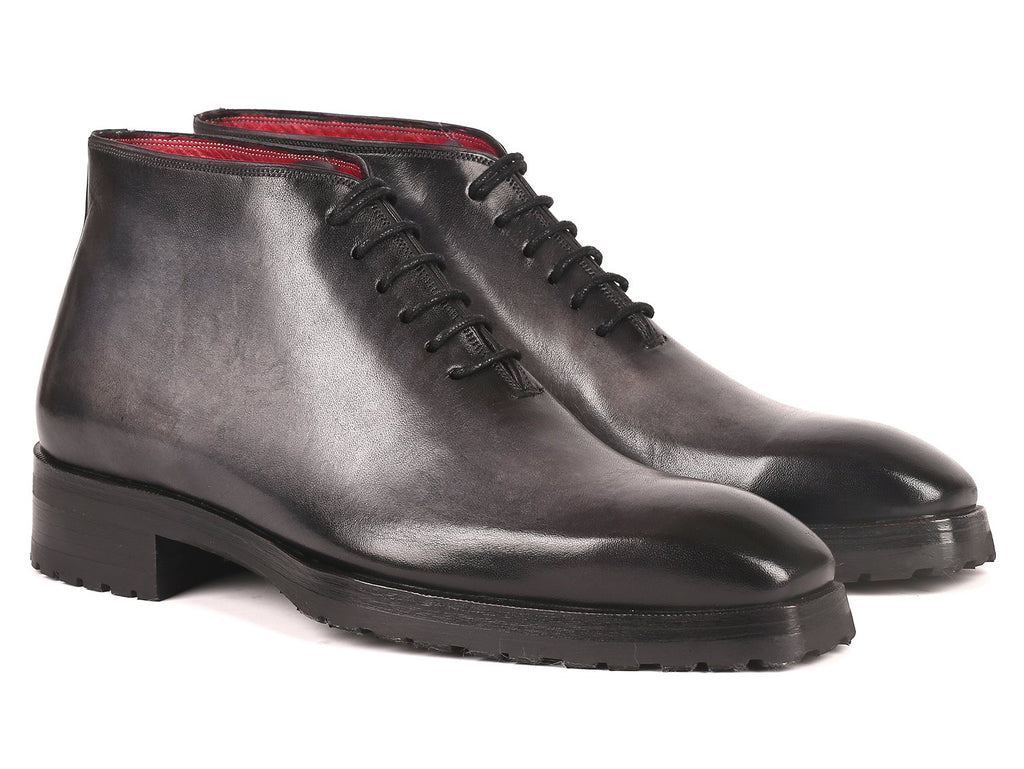 Paul Parkman Men's Ankle Boots Gray Burnished (ID#791GRY14)