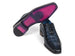 Paul Parkman Navy Croco Textured Leather Bicycle Toe Oxfords (ID#94-214)