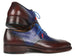 Paul Parkman Goodyear Welted Men's Brown & Blue Oxford Shoes (ID#081-B35)