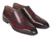 Paul Parkman Dark Bordeaux Hand-Painted Men's Oxfords (ID#35BRD25)