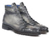 Paul Parkman Men's Gray Croco Embossed Leather Boots (12811-GRY)