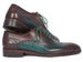 Paul Parkman Men's Green & Bordeaux Plain Toe Oxfords (ID#GH88BB)