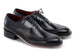 Paul Parkman Opanka Stitched Men's Split-Toe Black Leather Oxford Shoes (ID#054-BLK)