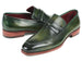 Paul Parkman Men's Loafer Shoes Green (ID#068-GRN)