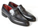 Paul Parkman Gray & Black Men's Loafers (ID#068-GRAY)
