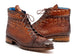 Paul Parkman Men's Brown Croco Embossed Leather Boots (12811-BRW)