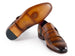 Paul Parkman Men's Kiltie Monkstrap Shoes Brown Leather (ID#12BR95)